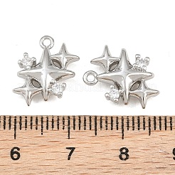 Latón micro pavimenta claro cubic zirconia encantos&nbsp;CU-CBA804C-05P