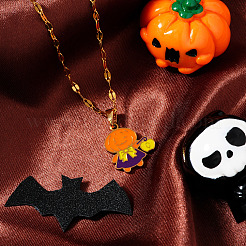 Collane con ciondolo smaltato in acciaio inossidabile 304 di Halloween&nbsp;HG2651