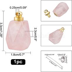 Подвеска из натурального розового кварца в виде флакона для духов&nbsp;G-NB0003-58C
