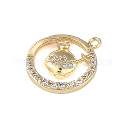 Pendentifs en laiton zircon cubique transparent&nbsp;FIND-B077-02G-06