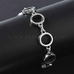 12 mm 304 Edelstahl-Ringgliederkettenarmbänder&nbsp;SA-CBA2696-23P