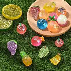 15шт 15 стиля светящийся фруктовый смоляной декор&nbsp;CRES-CJ0001-80