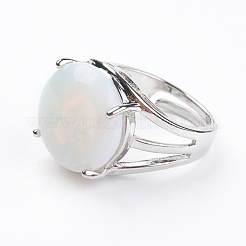 Anneaux réglables en opalite&nbsp;RJEW-F075-01P
