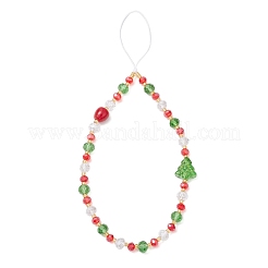 Стеклянные бусины на рождественскую тематику телефон ремешок цепи&nbsp;HJEW-MZ00299