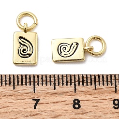 Латунь эмаль подвески&nbsp;KK-P338-09G-02