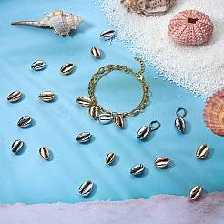 50 Stück 5 Farben galvanisierte Muschelperlen&nbsp;BSHE-SZ0001-09