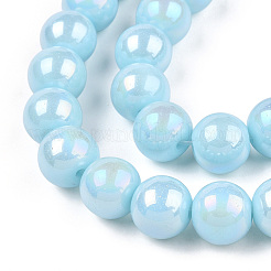 Гальванические непрозрачные стеклянные бусины&nbsp;GLAA-T032-P4mm-AB10