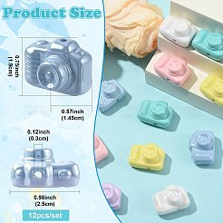 12шт 6 цвета непрозрачные акриловые бусины&nbsp;MACR-FS0002-32