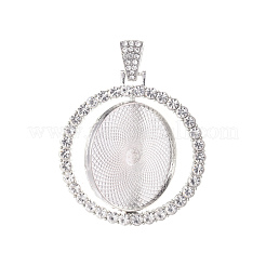 Pendente in lega basi per cabochon&nbsp;X-PALLOY-S107-005P-RS
