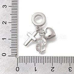 Латунь микропаве прозрачный кубический цирконий европейские подвески с подвесками&nbsp;KK-D431-033C-P