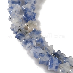 Fili di perle di diaspro macchia blu naturale&nbsp;G-G085-B41-01