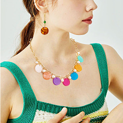 32 шт. 8 цвета непрозрачные подвески из смолы&nbsp;RESI-TA0003-60