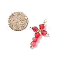 7шт 7 цвета стеклянные подвески&nbsp;PALLOY-JF04504-02