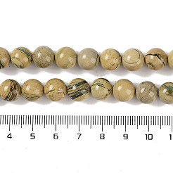 Нити бусин из натурального камня вердит&nbsp;G-P530-B07-04