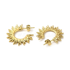 Серьги-гвоздики из нержавеющей стали 304 в форме полукольца для женщин&nbsp;EJEW-B054-21G