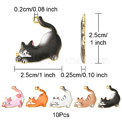 10pcs pendentifs en émail en alliage de placage en rack&nbsp;FIND-FS0002-53A