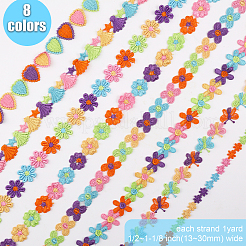 8 нити 8 стилей полиэстеровые кружевные отделки&nbsp;OCOR-GL0001-04