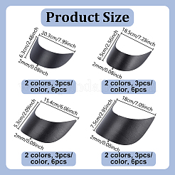 24 panneau de bord de chapeau en plastique 8 styles pour casquette à visière&nbsp;AJEW-NB0009-41