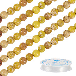 Kit fai da te per realizzare braccialetti con perline di regalite naturale/diaspro imperiale/diaspro sedimentario marino&nbsp;DIY-TA0002-69E