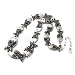 Ожерелья из цепочек-рыбьих звеньев в тибетском стиле для женщин&nbsp;LS-NJEW-C102-01AS