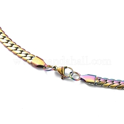 Collier à maillons cubains en acier inoxydable 304 pour hommes et femmes&nbsp;NJEW-E093-01MC-01