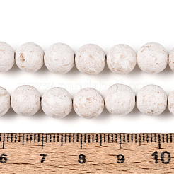 Крашеные бисер пряди природного ископаемого&nbsp;G-T139-8mm-66A