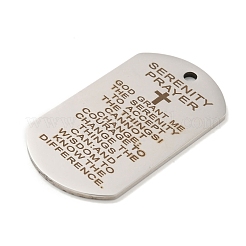 Pendentifs en acier inoxydable 201 anti-ternissement&nbsp;LS-STAS-L079-15P