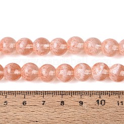 Fili di perline di vetro trasparenti dipinte a spruzzo&nbsp;LS-GLAA-Q110-02A-06