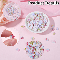 180 pieza de cabujones de resina con flores de 6 colores&nbsp;MRMJ-SC0001-58
