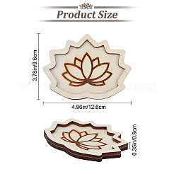 Plateau de présentation d'ornement en cristal en bois&nbsp;AJEW-WH0324-31B
