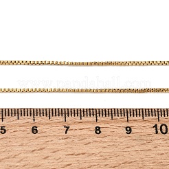 Colliers unisexes à maillons carrés en acier inoxydable 304 de 1.2 mm&nbsp;NJEW-P356-12G