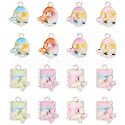 32pcs 8 pendentifs en alliage de couleurs&nbsp;ENAM-TA0003-26