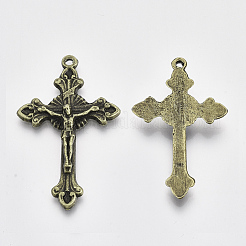 Alliage crucifix pendentifs croix&nbsp;EA7407Y-AB