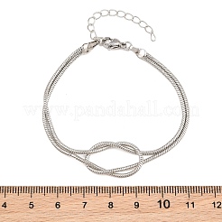 Bracelet en laiton à nœud serpent rond&nbsp;KK-CBA68DA-17C-P
