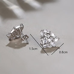 Ottone micro spianare orecchini zirconi&nbsp;YP6640