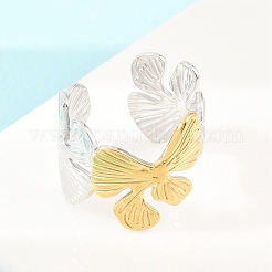 Anillos abiertos para puños de acero inoxidable 304&nbsp;RJEW-Z138-01GP-03