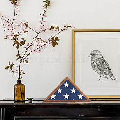 Треугольные деревянные настенные складные футляры для флагов&nbsp;ODIS-WH0331-22