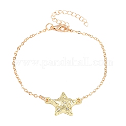 Bracelets à maillons en alliage micro pavé de zircones cubiques transparentes pour femmes&nbsp;AL-CBA3C8B-04G