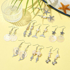 Наборы для самостоятельного изготовления сережек-подвесок в стиле океана&nbsp;DIY-FS0009-27