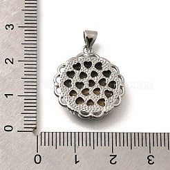 Латунь с резными подвесками из натуральных ракушек&nbsp;KK-Z091-01P-01