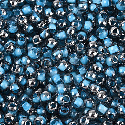 Прозрачные внутри цветные стеклянные бусины&nbsp;SEED-T007-19A-08