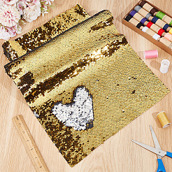 Doppelseitiger Paillettenstoff mit Haustiermotiv&nbsp;DIY-WH0888-037C