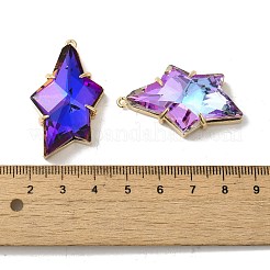 Подвески из светло-золотого латунного стекла&nbsp;FIND-K016-05KCG