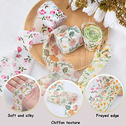 3 Rolle Polyesterband mit Blumenmuster in 3 Stilen&nbsp;OCOR-CP0001-30