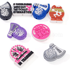 8 шт. 8 стиля тематики чирлидинга ПВХ пластиковые бусины&nbsp;FIND-TA0008-71