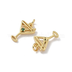 Pendenti in ottone con zirconi cubici&nbsp;KK-P325-17B-G