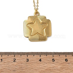 Colliers en acier inoxydable 304 avec pendentif croix et étoile&nbsp;SA-CBA5A8D-04G