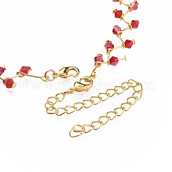 Collane girocollo con perle di vetro&nbsp;NJEW-JN02500-03