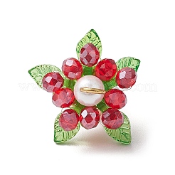 Подвески из стекла с круглыми ракушечными жемчужинами и акриловыми подвесками&nbsp;PALLOY-MZ00647