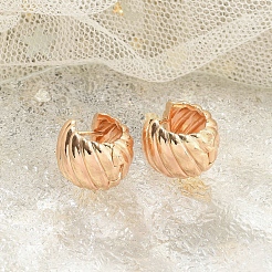 Стойка покрытие кольцо латунные серьги-кольца&nbsp;EJEW-M090-02G